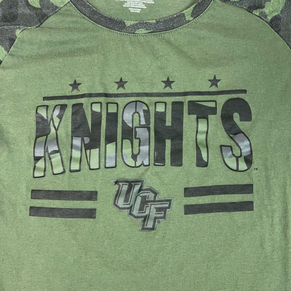 UCF Knights Shirt Mens Large Green Camo NCAA Football Colosseum Athletics - Picture 2 of 8